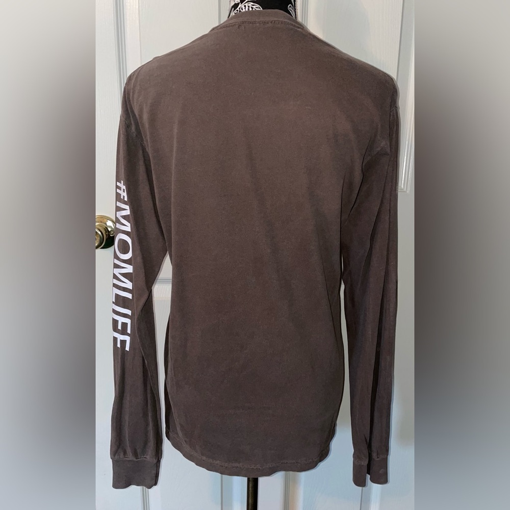 Comfort Colors Brown Long Sleeve Tee with Festive Graphic - Picture 3 of 6